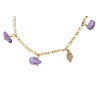 Gold plated Figaro Bracelet with Ametrine