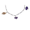 Silver Figaro Bracelet with Amethyst