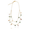 Gold plated Figaro Double Necklace with Chrome Diopside