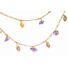 Gold plated Figaro Double Necklace with Ametrine