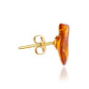 Gold plated Amber Stud Earring