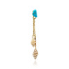 Gold plated Double Drop Earring with Turquoise