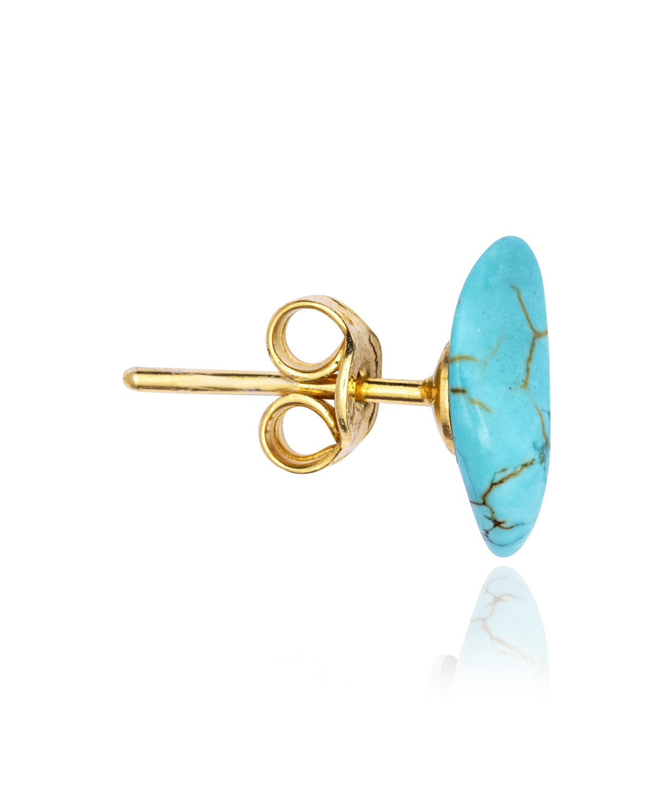 Gold plated Turquoise Stud Earring