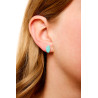 Gold plated Turquoise Stud Earring