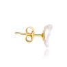 Gold plated White Keshi Pearl Stud Earring