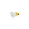 Gold plated White Keshi Pearl Stud Earring