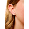 Gold plated White Keshi Pearl Stud Earring