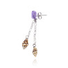 Silver Double Drop Earring with Ametrine