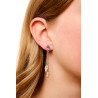 Silver Double Drop Earring with Ametrine