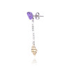 Silver Single Drop Earring with Ametrine