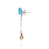 Silver Single Drop Earring with Turquoise