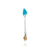 Silver Single Drop Earring with Turquoise