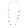 Gold plated Figaro Necklace with Turquoise