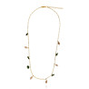 Gold plated Figaro Necklace with Chrome Diopside