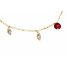 Gold plated Figaro Necklace with Coral