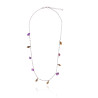 Silver Figaro Necklace with Ametrine