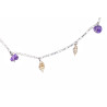 Silver Figaro Necklace with Ametrine