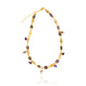 Gold plated Tessuto Necklace with Amethyst