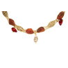 Gold plated Tessuto Necklace with Coral