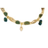 Gold plated Tessuto Necklace with Green Agate