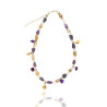 Silver Tessuto Necklace with Amethyst