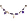 Silver Tessuto Necklace with Amethyst