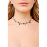 Silver Tessuto Necklace with Amethyst