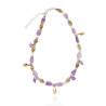 Silver Tessuto Necklace with Ametrine