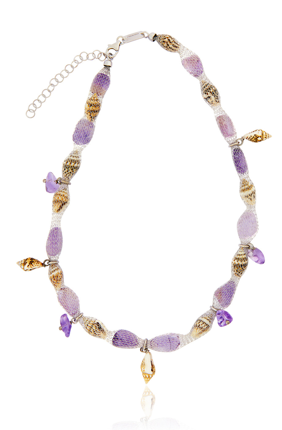 Silver Tessuto Necklace with Ametrine