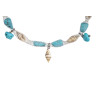 Silver Tessuto Necklace with Turquoise