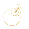 Gold plated Triple Hoop Earring with Seashell