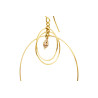 Gold plated Triple Hoop Earring with Seashell