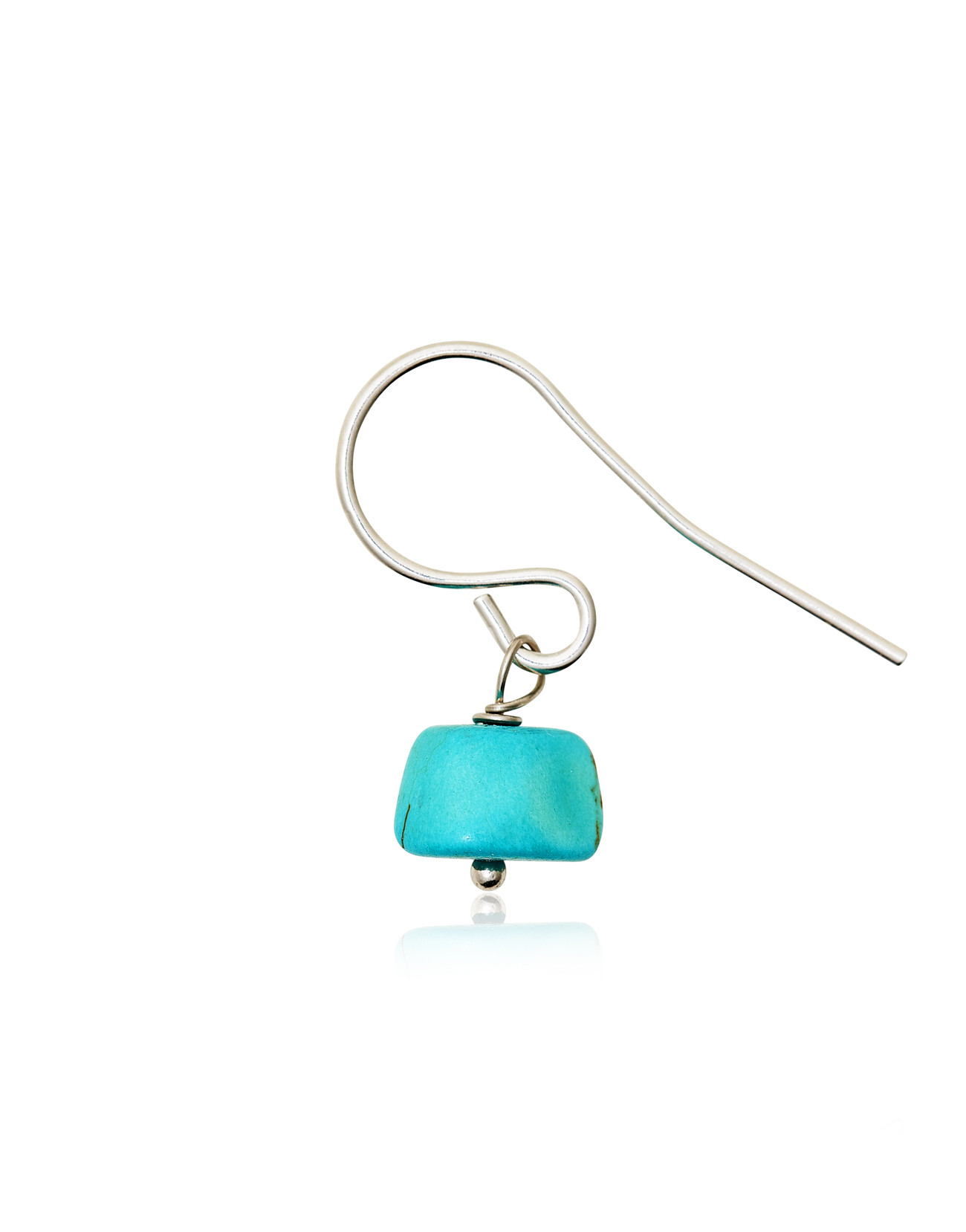 Silver Hook Earring with Turquoise