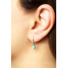 Silver Hook Earring with Turquoise