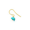 Gold plated Hook Earring with Turquoise