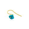 Gold plated Hook Earring with Turquoise