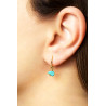 Gold plated Hook Earring with Turquoise