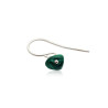 Silver Hook Earring with Malachite