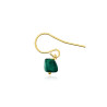 Gold plated Hook Earring with Malachite