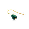 Gold plated Hook Earring with Malachite