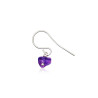 Silver Hook Earring with Amethyst