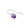 Silver Hook Earring with Amethyst