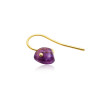 Gold plated Hook Earring with Amethyst