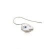 Silver Hook Earring with White Keshi Pearl