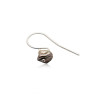 Silver Hook Earring with Black Keshi Pearl