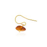 Gold plated Hook Earring with Amber