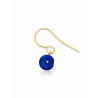 Gold plated Hook Earring with Lapis Lazuli