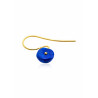 Gold plated Hook Earring with Lapis Lazuli