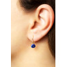 Gold plated Hook Earring with Lapis Lazuli