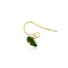 Gold plated Hook Earring with Chrome Diopside